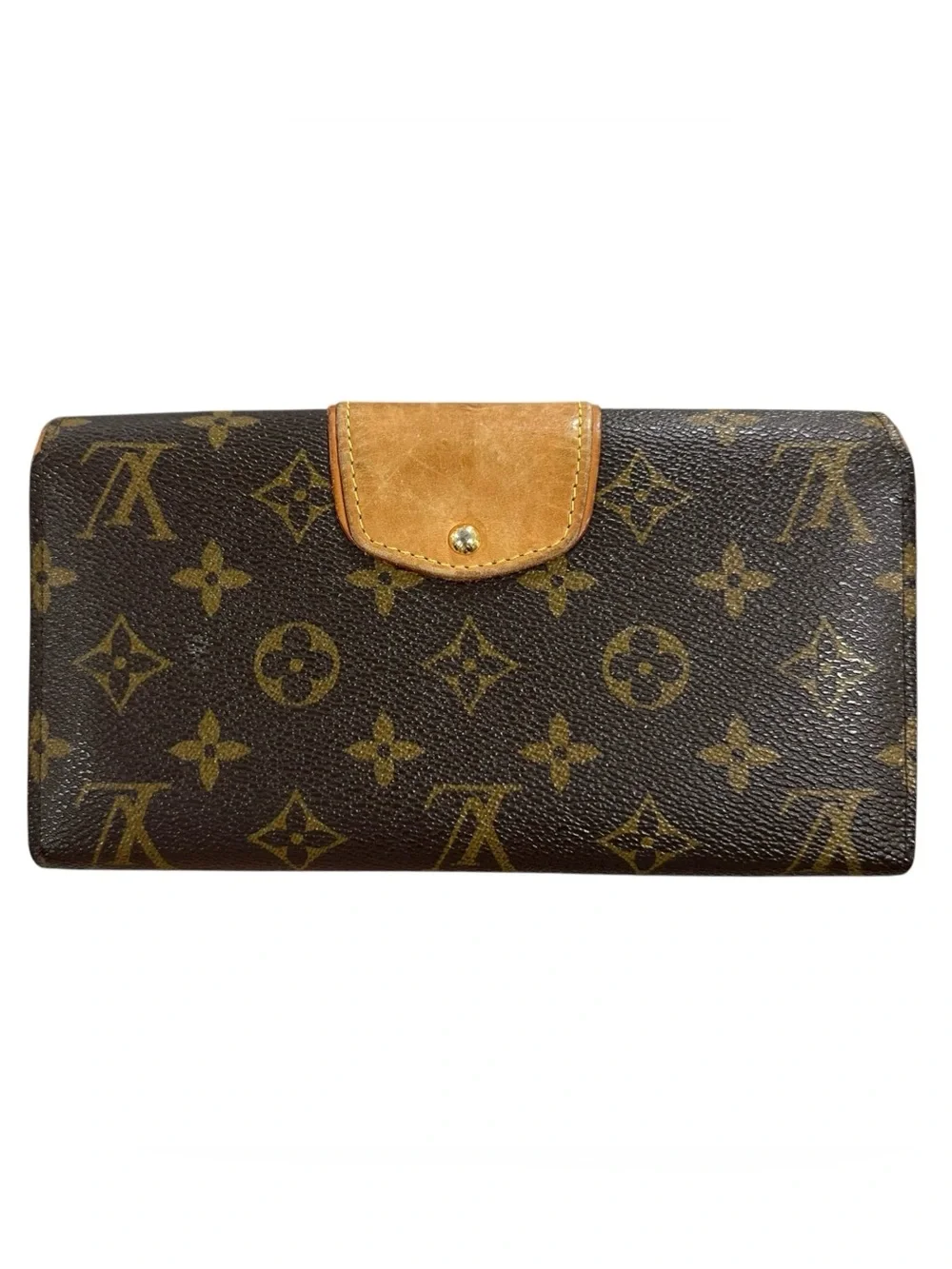 Louis Vuitton Monogram & Vachetta Leather Bowtie Sarah Wallet on Chain with Box